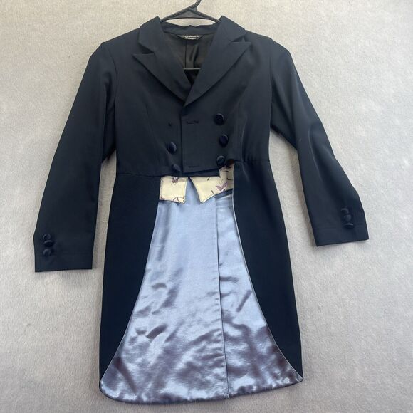Grand Prix Shadbelly Horse Show Riding Coat Black See Measurements KIds 10 R - Picture 1 of 16